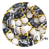 Silicone Bee Beads - 2 Colours