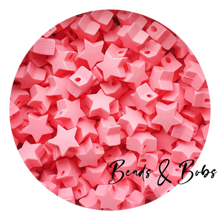 Silicone Mini Star Beads - 14 Colours