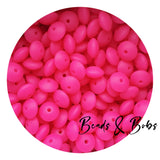 12mm Lentil Silicone Beads - 26 Colours