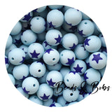 15mm Round Star Beads - 2 Colours