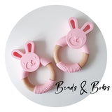 Silicone and Beech Wood Rabbits - 3 Colours