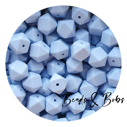 14mm Plain Colour Hexagon Beads - 48 Colours