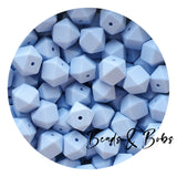 14mm Plain Colour Hexagon Beads - 38 Colours