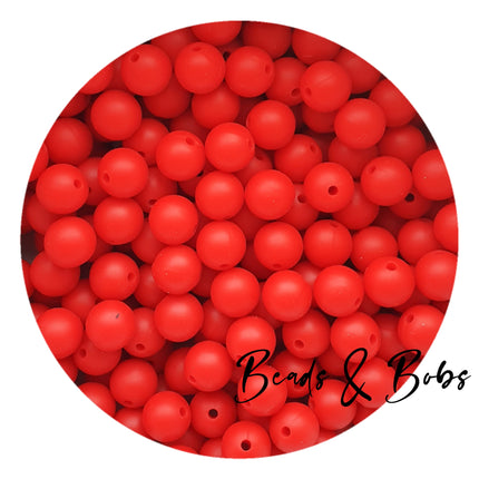 9mm Round Plain Colour Silicone Beads - 8 Colours