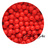 9mm Round Plain Colour Silicone Beads - 6 Colours