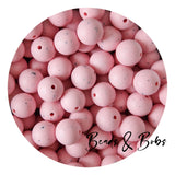 15mm Gritty Round Silicone Beads- 9 Colours