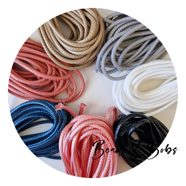2mm Wax Cotton Cord - 7 Colours
