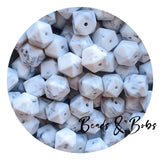 14mm Plain Colour Hexagon Beads - 38 Colours