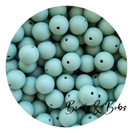 15mm Plain Colour Round Silicone Beads - 100 Colours