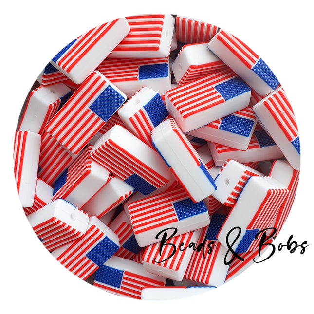 Silicone Flag Beads - 2 Colours