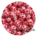 20mm Acrylic Pattern Gumball Beads - 5 Colours