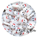 Silicone Smiling Ghost Beads - 4 Colours