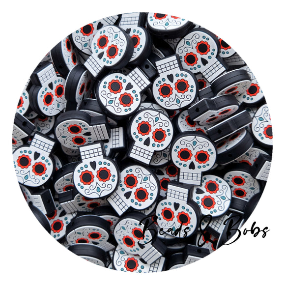 Silicone Halloween Sugar Skull Beads