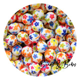 15mm Round Printed Beads - 30 Colours