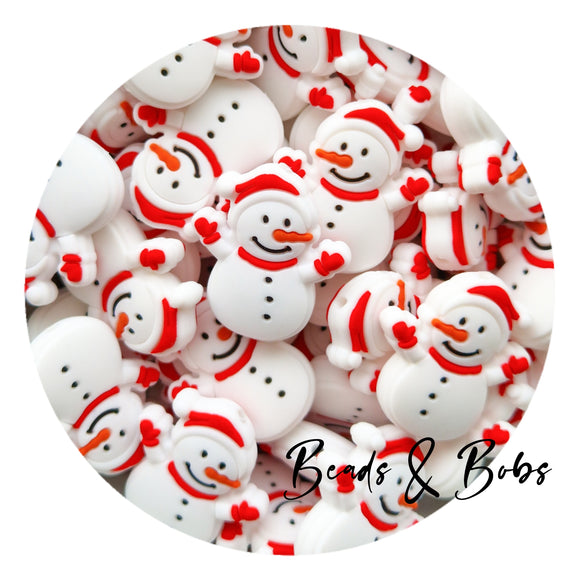 Silicone Snowman Beads