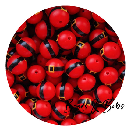 15mm Round Printed Christmas Beads - 11 Colours