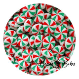 Silicone Christmas Peppermint Candy Beads - 2 Colours