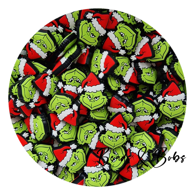 Silicone Xmas Green Guy Beads
