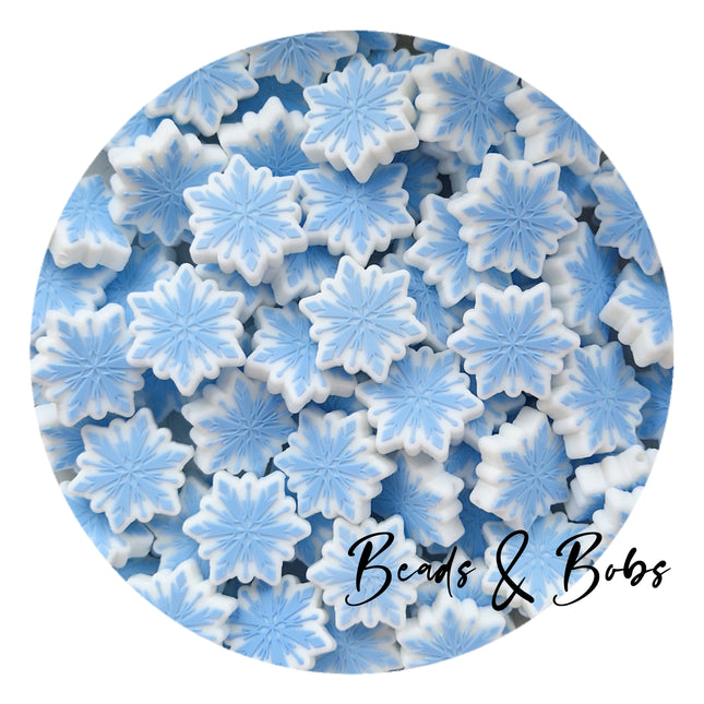 Silicone Snowflake Beads - 3 Colours