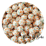 15mm Round Flower Silicone Beads - 13 Colours