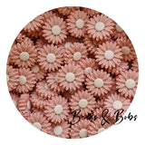 Silicone Large Daisy Beads - 3 Colours