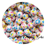 15mm Round Printed Beads - 30 Colours