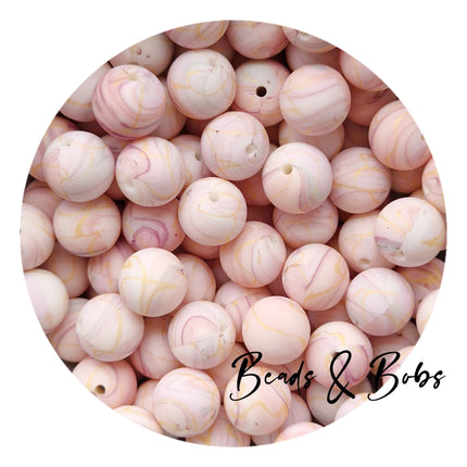15mm Tie-Dye Round Silicone Beads - 6 Colours