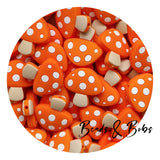 Silicone Mushroom Beads - 5 Colours