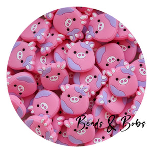 Silicone Cow Beads - 2 Colours