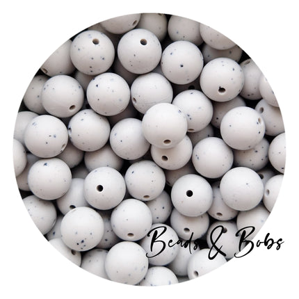 15mm Gritty Round Silicone Beads- 10 Colours