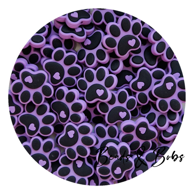 Silicone Paw Beads - 6 Colours