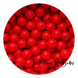 12mm Plain Colour Round Silicone Beads - 47 Colours