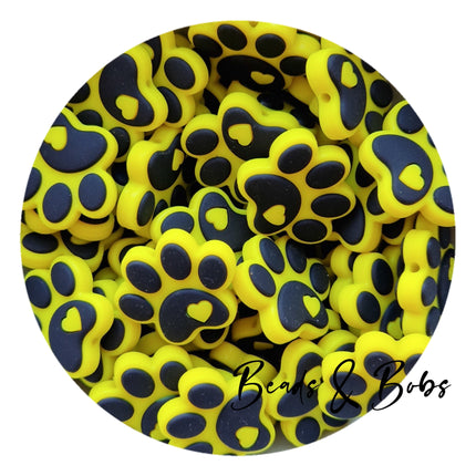 Silicone Paw Beads - 6 Colours