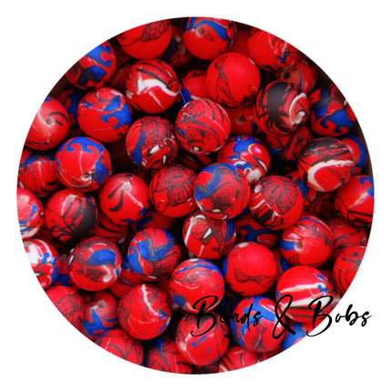 15mm Round Printed Beads - 36 Colours