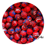 15mm Round Printed Beads - 30 Colours