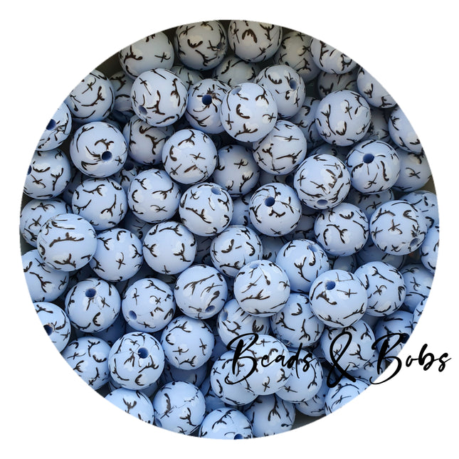12mm Round Printed Silicone Beads - 4 Colours