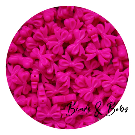 Silicone Bow Beads Horizontal Hole - 9 Colours