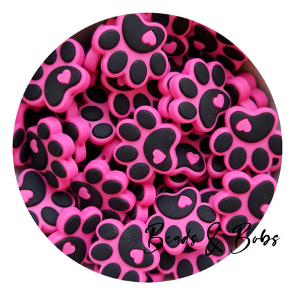 Silicone Paw Beads - 6 Colours