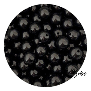 15mm Round Shiny Silicone Beads - 6 Colours