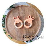 Silicone and Beech Wood Rabbits - 3 Colours