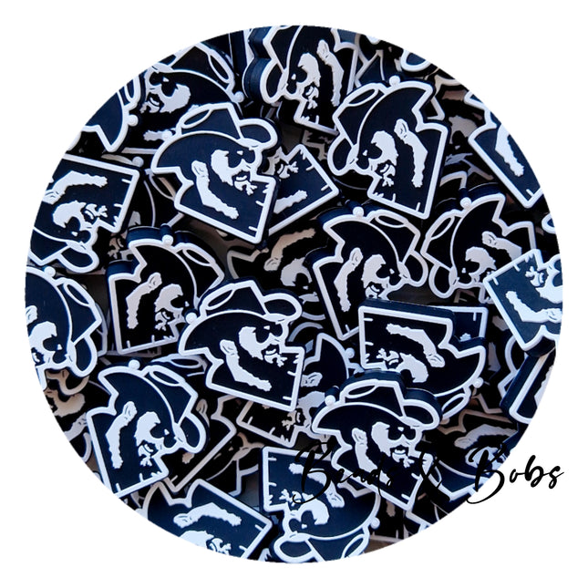 Silicone Cowboy Focal Beads - 2 Styles
