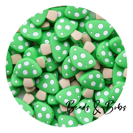 Silicone Mushroom Beads - 5 Colours