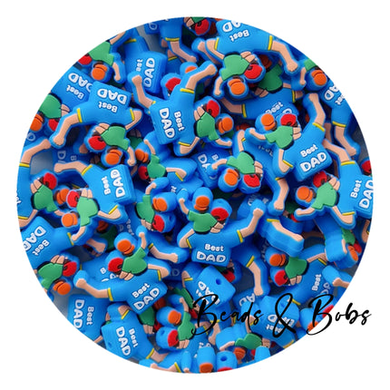 Silicone Best Dad Collection Beads - 4 Colours