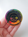 Rotating Colour Compass Enamel Pin