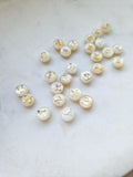 8mm Round Shell Beads With Gold Letter