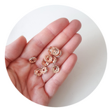 10mm Rhinestone Rondelle Spacer Beads - 2 Colours