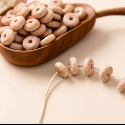 12mm Abacus Beechwood Beads