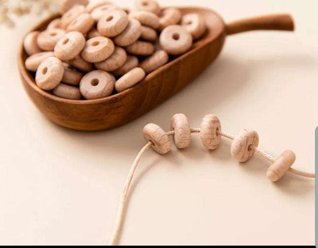 12mm Abacus Beechwood Beads