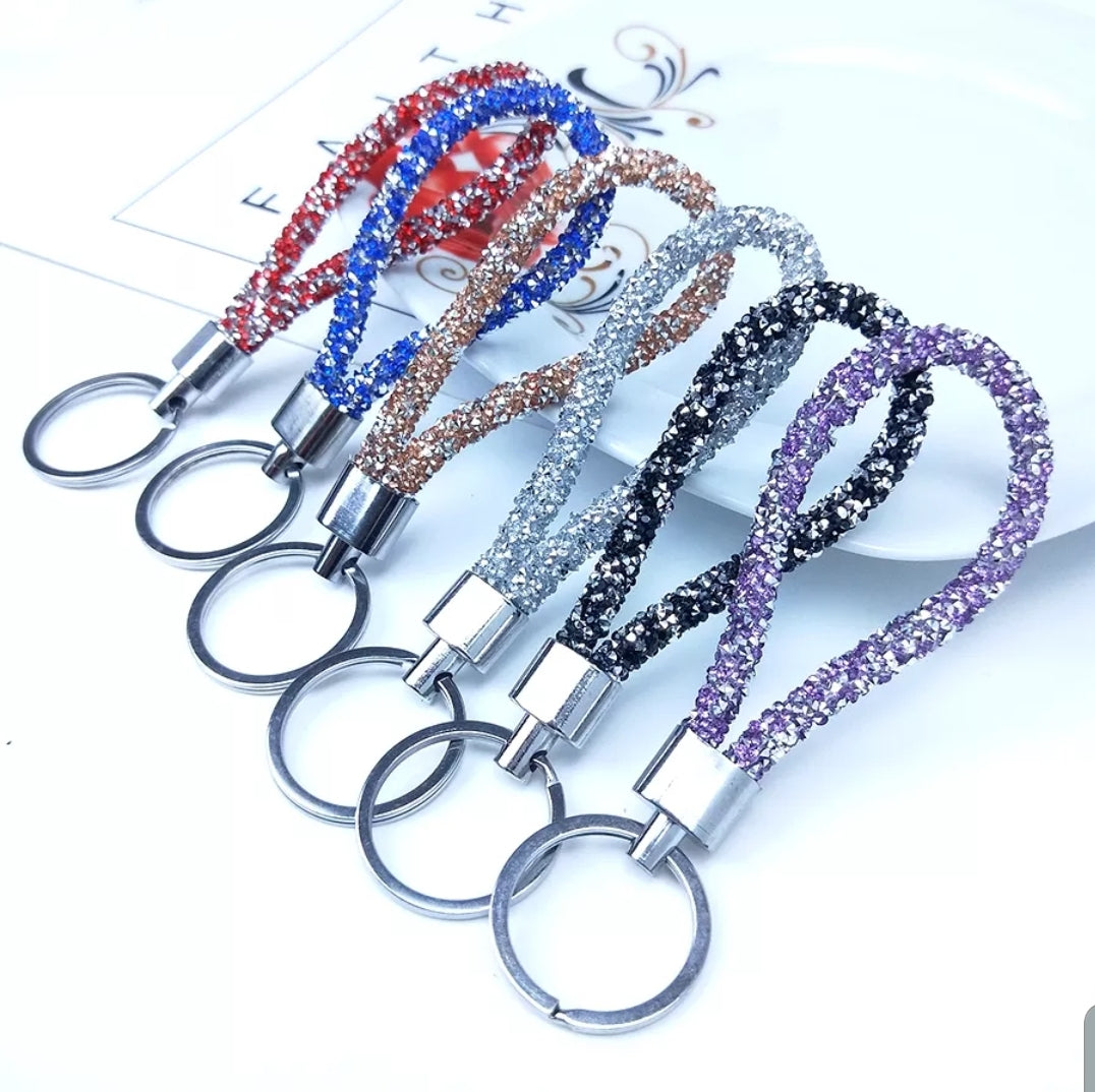 Key Chain Rope Llando Crystal Rope Keychain - 4 Colours – Beads & Bobs craft co.
